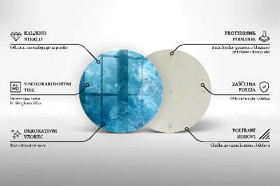 Base para velas de cemitério redondas Água azul