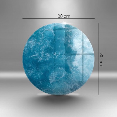 Base para velas de cemitério redondas Água azul