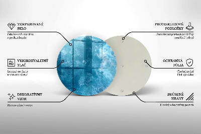 Base para velas de cemitério redondas Água azul