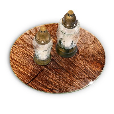 Base para velas de cemitério redondas Estrutura de madeira