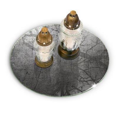 Base para velas de cemitério redondas Textura metálica