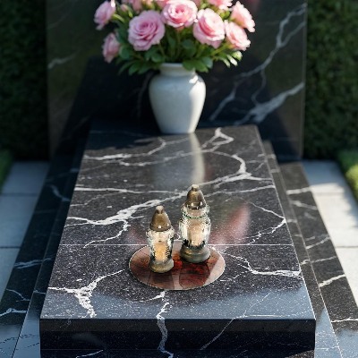 Base para velas de cemitério redondas Textura de prancha de madeira