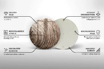 Base para velas de cemitério redondas Anéis de árvores de madeira