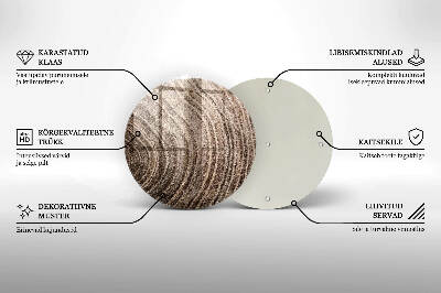 Base para velas de cemitério redondas Anéis de árvores de madeira