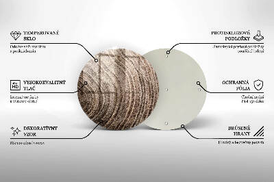 Base para velas de cemitério redondas Anéis de árvores de madeira