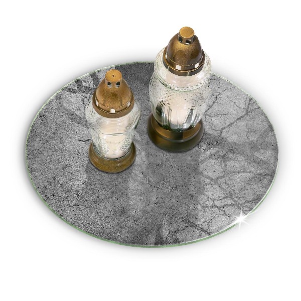 Base para velas de cemitério redondas Textura de pedra de concreto