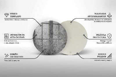 Base para velas de cemitério redondas Textura de pedra de concreto