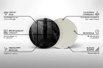 Base para velas de cemitério redondas Mármore elegante