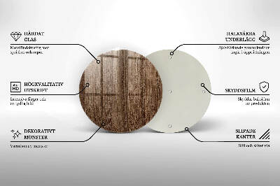 Base para velas de cemitério redondas Textura de madeira