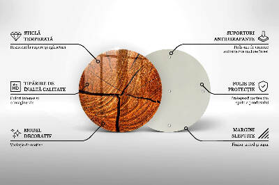 Base para velas de cemitério redondas Estrutura do tronco de madeira