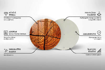 Base para velas de cemitério redondas Estrutura do tronco de madeira