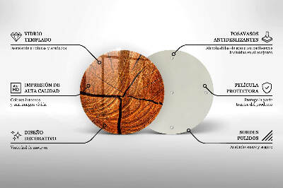 Base para velas de cemitério redondas Estrutura do tronco de madeira