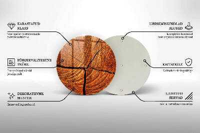 Base para velas de cemitério redondas Estrutura do tronco de madeira