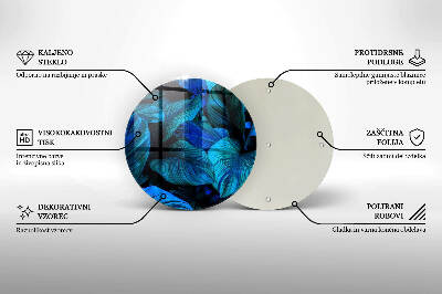 Base para velas de cemitério redondas Folhas de vegetação da selva
