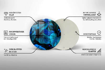 Base para velas de cemitério redondas Folhas de vegetação da selva