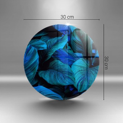 Base para velas de cemitério redondas Folhas de vegetação da selva