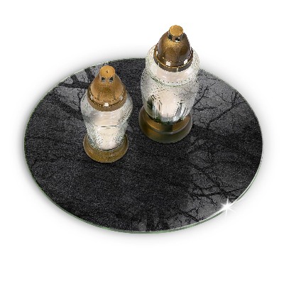 Base para velas de cemitério redondas Textura de pedra