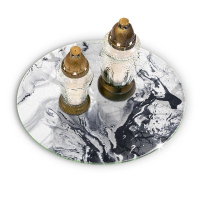 Base para velas de cemitério redondas Abstração de tinta