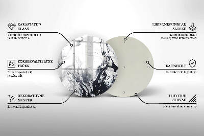 Base para velas de cemitério redondas Abstração de tinta