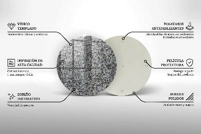Base para velas de cemitério redondas Textura de pedra