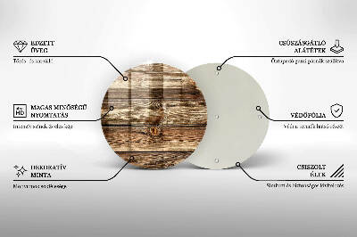 Base para velas de cemitério redondas Textura de prancha de madeira