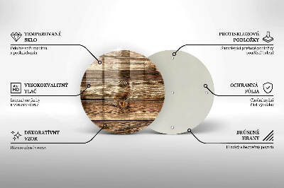 Base para velas de cemitério redondas Textura de prancha de madeira
