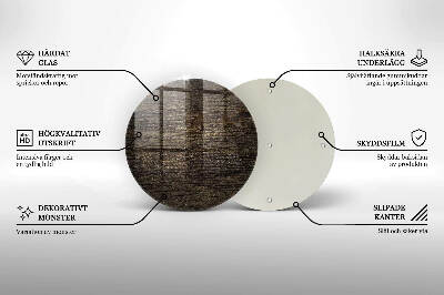 Base para velas de cemitério redondas Casca de textura de madeira