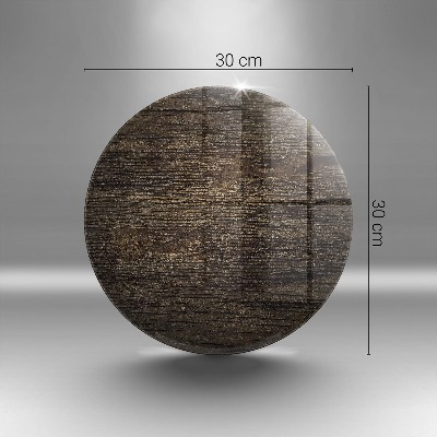 Base para velas de cemitério redondas Casca de textura de madeira