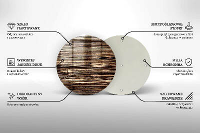 Base para velas de cemitério redondas Textura de madeira