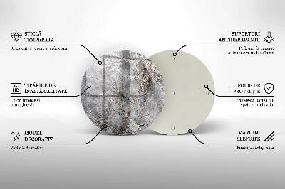 Base para velas de cemitério redondas Textura de pedra