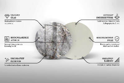 Base para velas de cemitério redondas Textura de pedra
