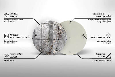 Base para velas de cemitério redondas Textura de pedra