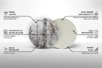Base para velas de cemitério redondas Textura de pedra