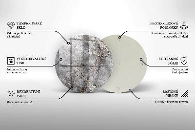 Base para velas de cemitério redondas Textura de pedra