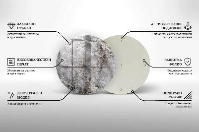 Base para velas de cemitério redondas Textura de pedra