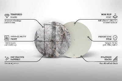 Base para velas de cemitério redondas Textura de pedra
