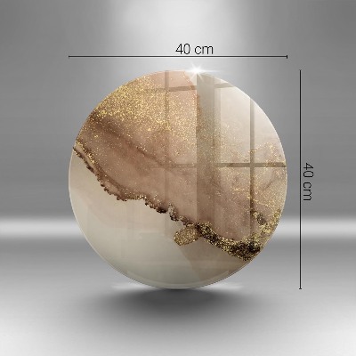 Base para velas de cemitério redondas Ouro abstrato