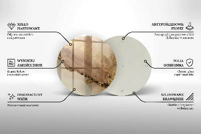 Base para velas de cemitério redondas Ouro abstrato