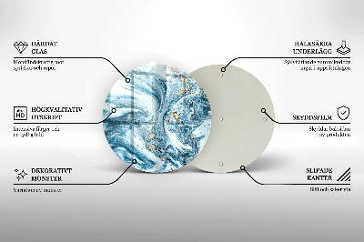 Base para velas de cemitério redondas Estrutura com ouro