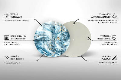 Base para velas de cemitério redondas Estrutura com ouro