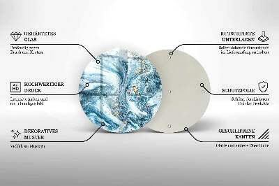 Base para velas de cemitério redondas Estrutura com ouro