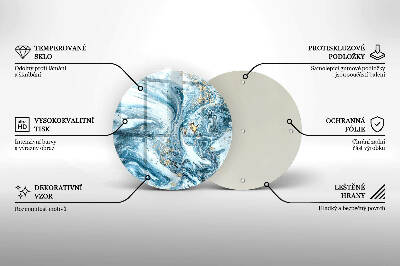 Base para velas de cemitério redondas Estrutura com ouro