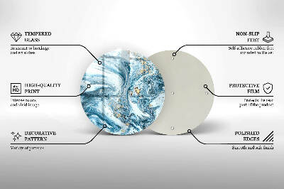 Base para velas de cemitério redondas Estrutura com ouro