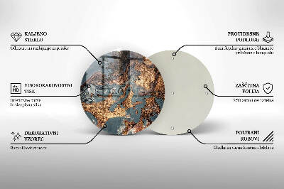 Base para velas de cemitério redondas Estrutura de rocha dourada