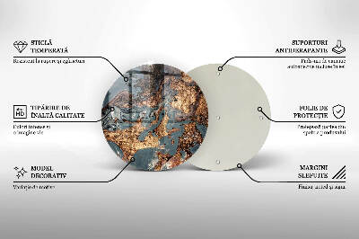 Base para velas de cemitério redondas Estrutura de rocha dourada