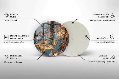 Base para velas de cemitério redondas Estrutura de rocha dourada