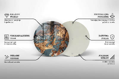 Base para velas de cemitério redondas Estrutura de rocha dourada