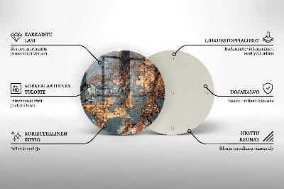 Base para velas de cemitério redondas Estrutura de rocha dourada