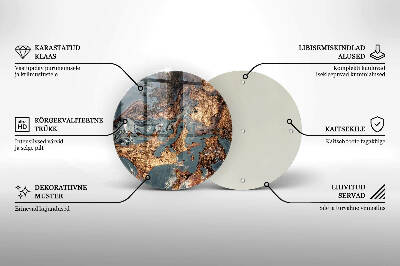 Base para velas de cemitério redondas Estrutura de rocha dourada
