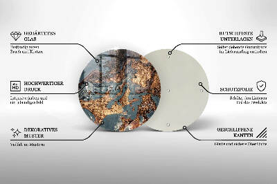 Base para velas de cemitério redondas Estrutura de rocha dourada